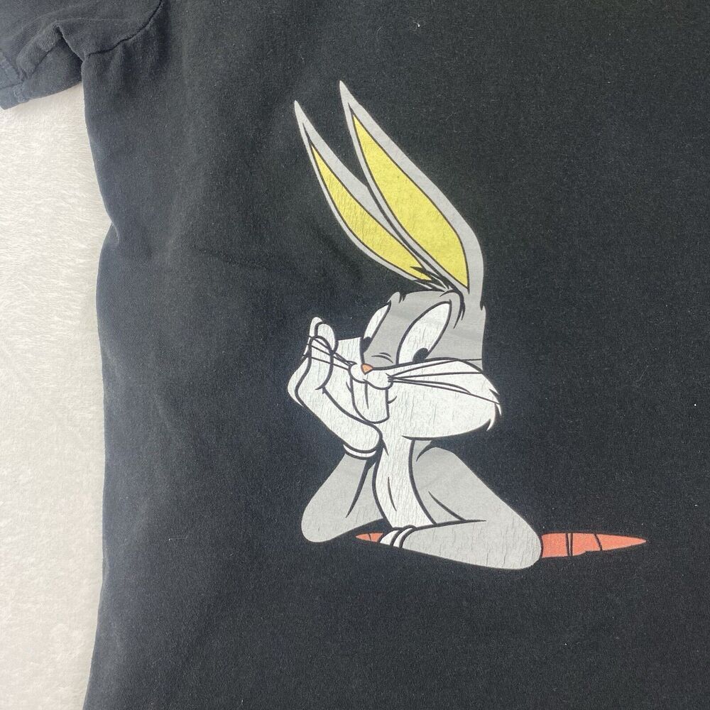 Looney Tunes Graphic Shirt Mens Extra Large Black Crewneck Short Sleeve - Picture 6 of 9